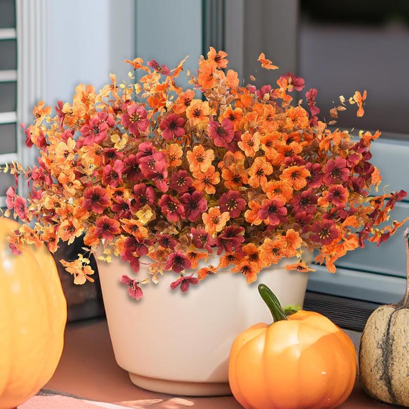 Konstgjorda blommor för trädgårdsdekoration – set om 8 st för utomhusbruk