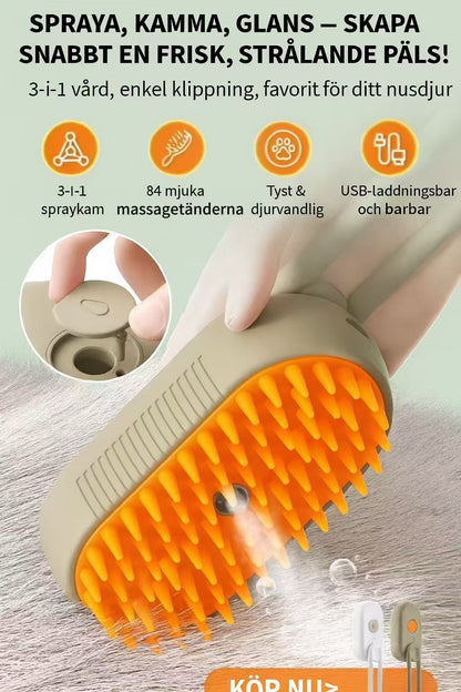 Ångkam för husdjur