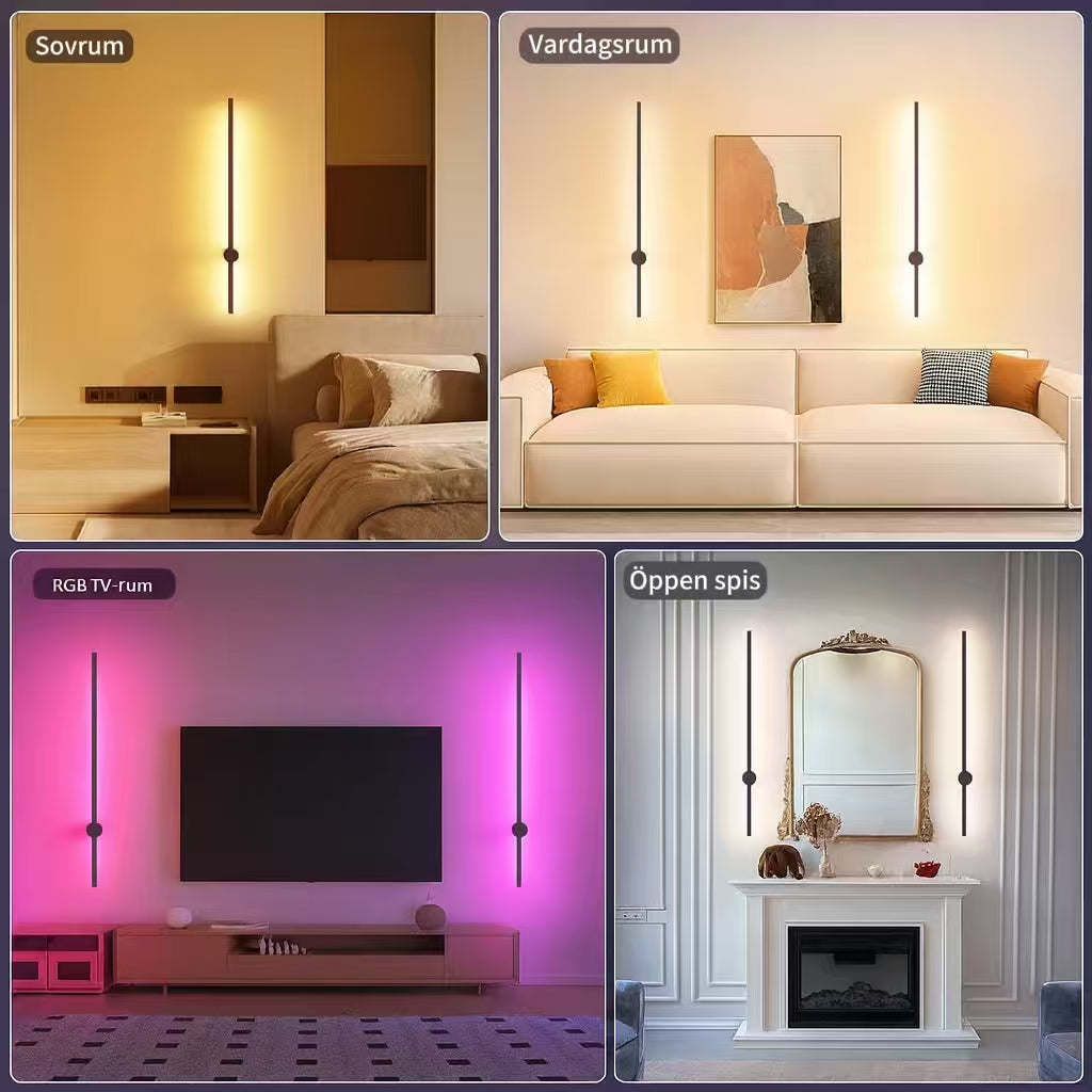 Trådlös vägglampa med modern design