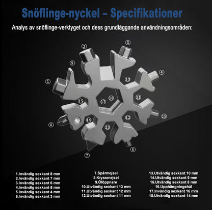 Snöflinga Multiverktyg (18-i-1)