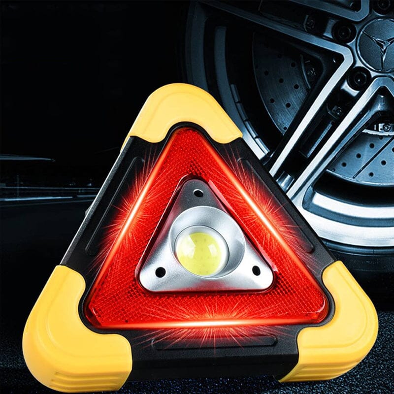 2-i-1 LED-varningstriangel med solenergi