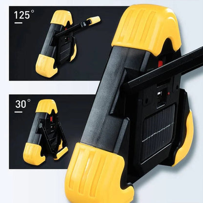 2-i-1 LED-varningstriangel med solenergi