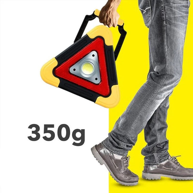 2-i-1 LED-varningstriangel med solenergi