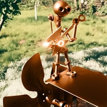 Handgjord Trummis Vindmölla i Metall