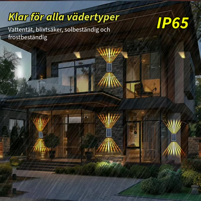 Vattentät Utomhuslampa med Solenergi