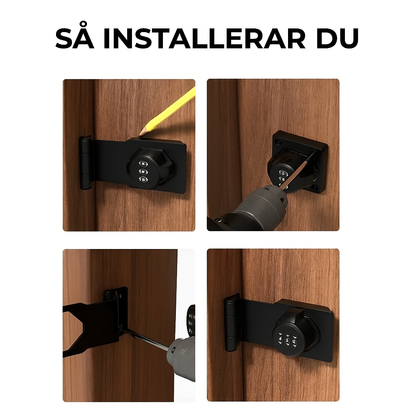 Kombinationslås för skåp och dörrar