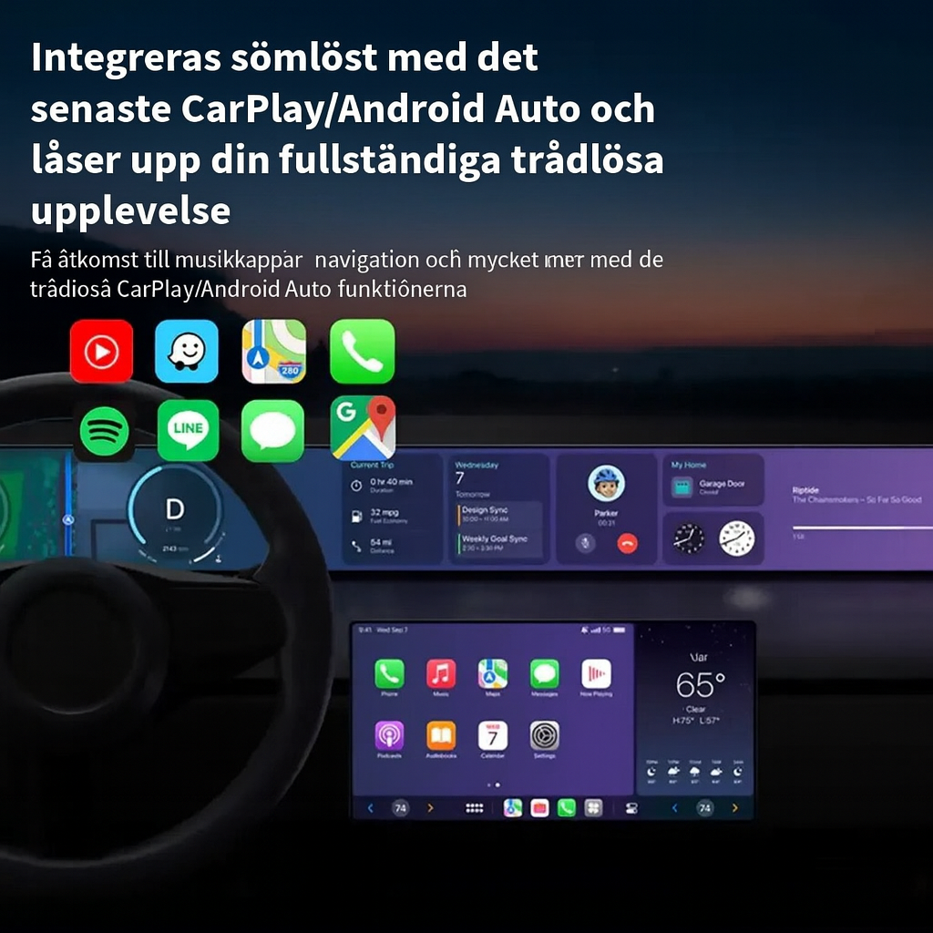 Ultra Cube – Trådlös adapter för CarPlay och Android Auto