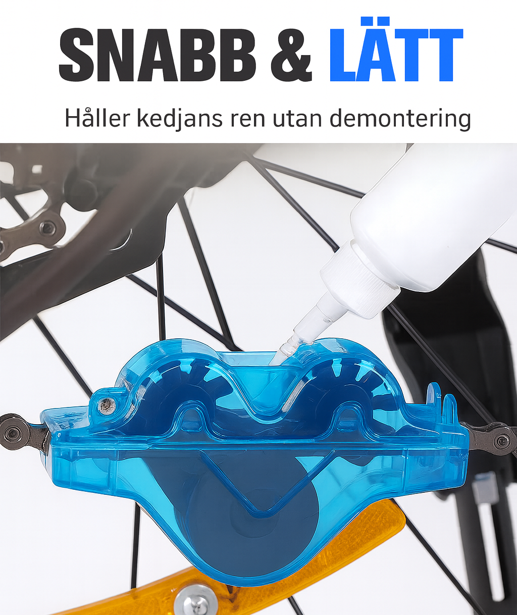 Professionellt kedje rengöringsverktyg för cyklar – rengör din kedja enkelt!