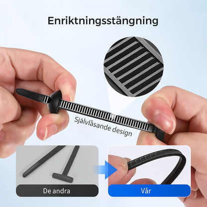 Återanvändbara nylon kabelband – 50-pack