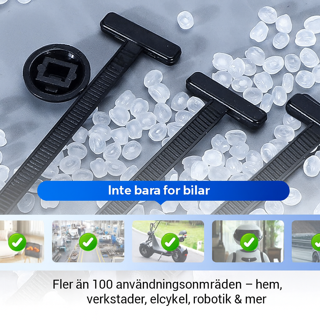 Återanvändbara nylon kabelband – 50-pack