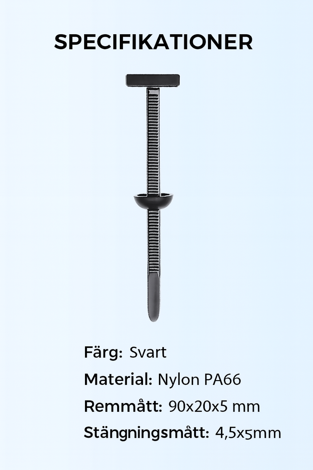 Återanvändbara nylon kabelband – 50-pack