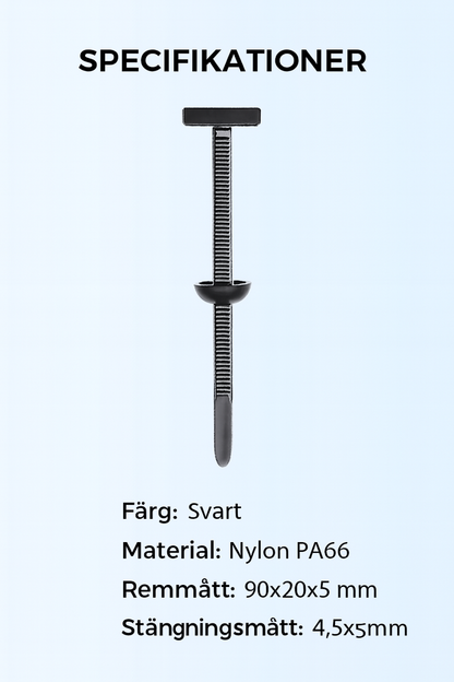 Återanvändbara nylon kabelband – 50-pack