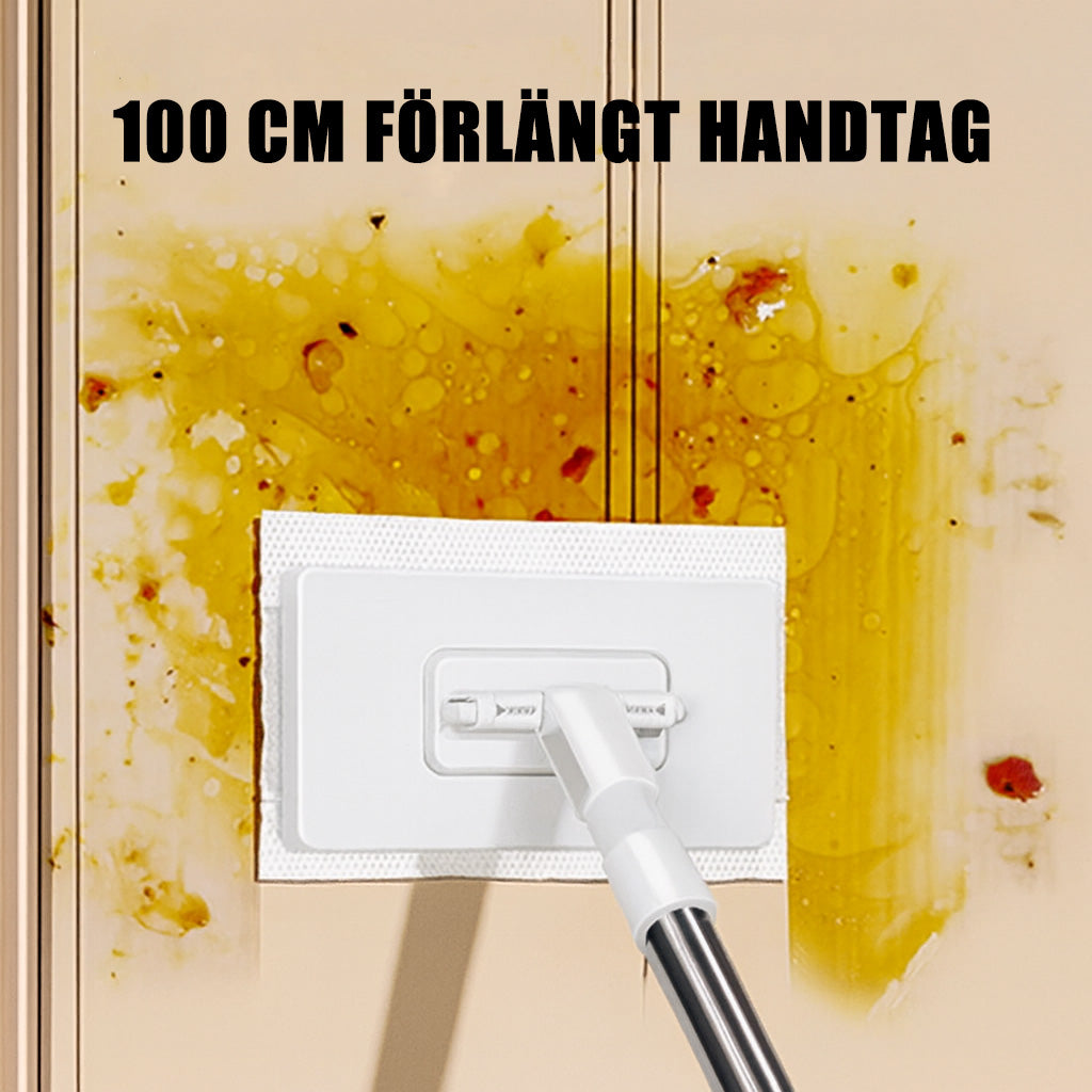 Damm Mopp för engångsbruk med 4 återanvändbara dukar