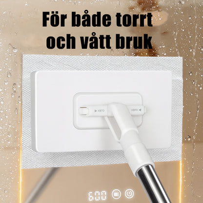 Damm Mopp för engångsbruk med 4 återanvändbara dukar