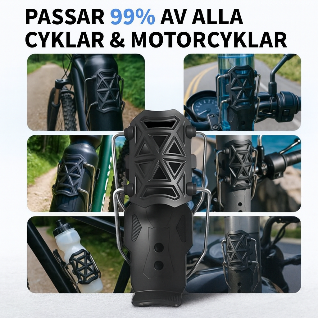 Universell vattenflaskhållare – cyklar & motorcyklar
