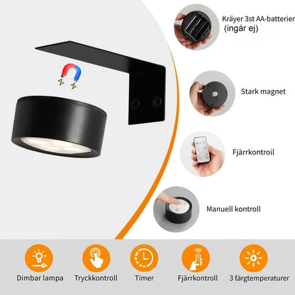 Magnetisk trådlös lampa – 1 set [3 st]