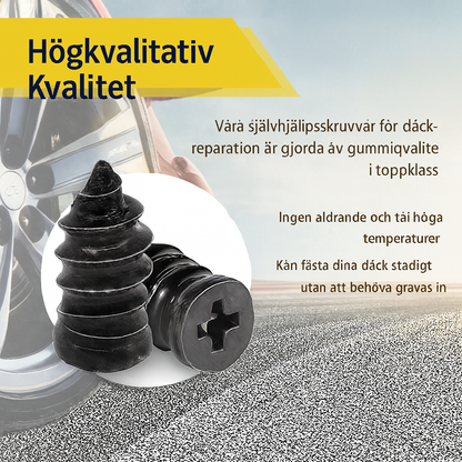 Vakuum däckreparations pluggar i gummi