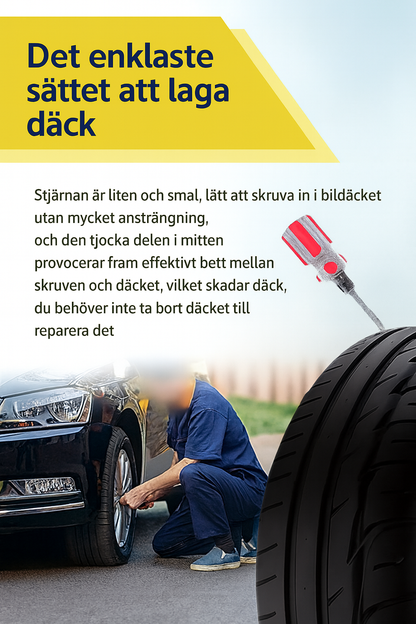 Vakuum däckreparations pluggar i gummi