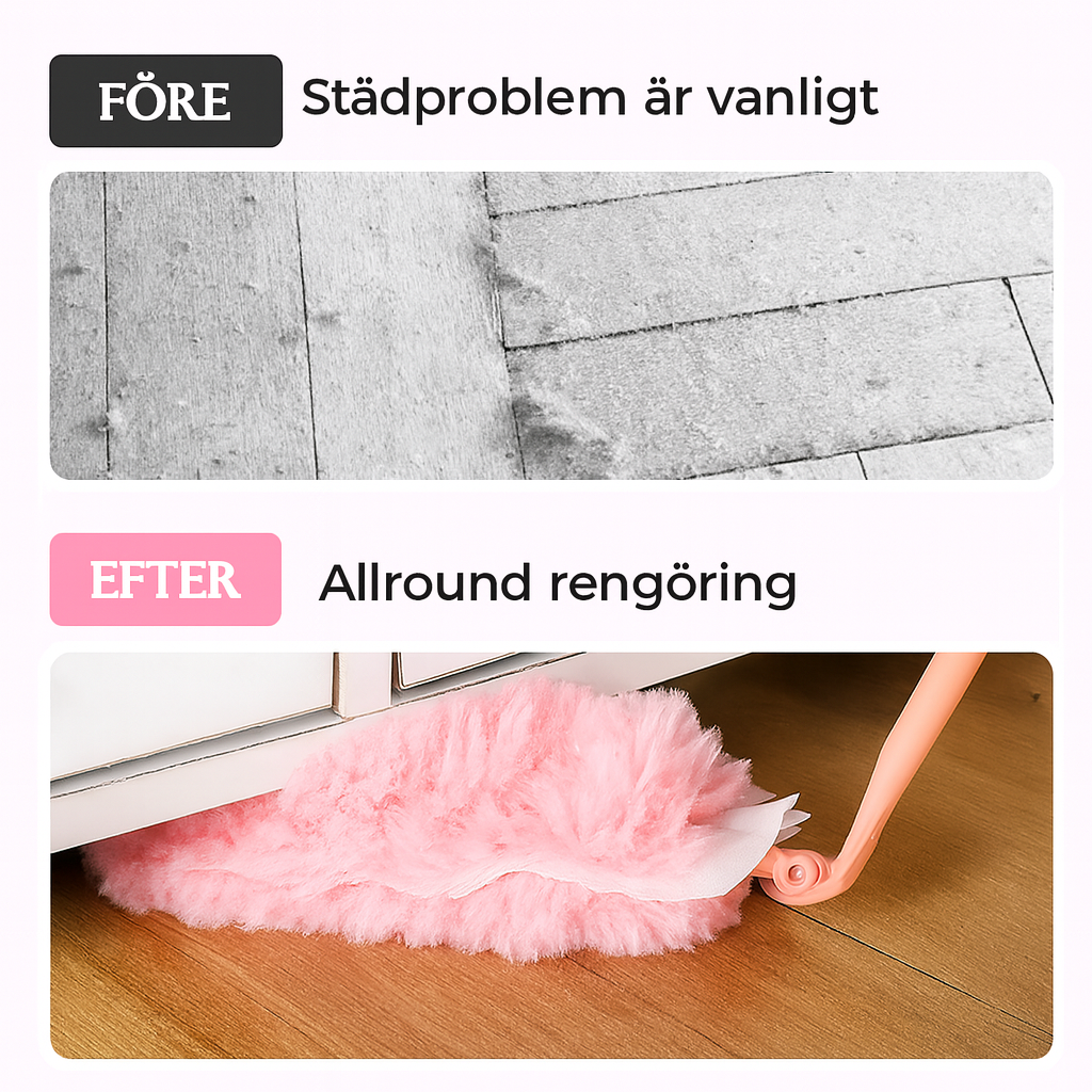 hopfällbar och tvättbar, perfekt för ytrengöring