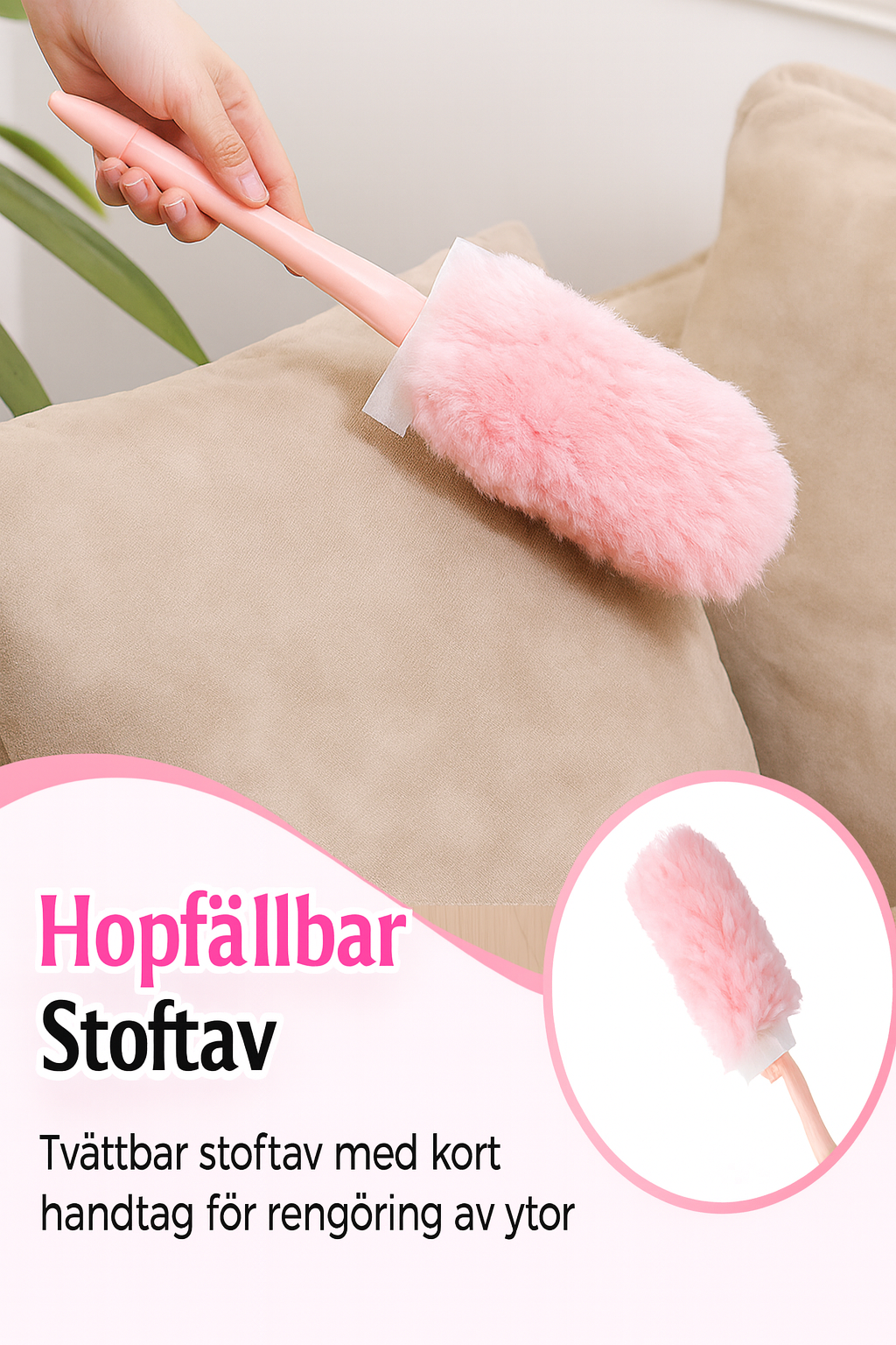 hopfällbar och tvättbar, perfekt för ytrengöring