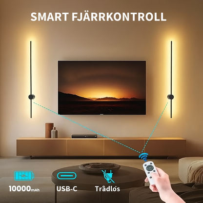 Trådlös vägglampa med modern design