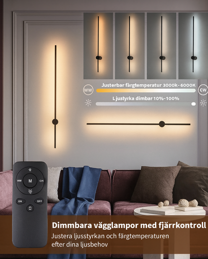 Trådlös vägglampa med modern design