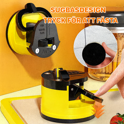 Mini knivslip med sugkopp – kompakt & säker slipning