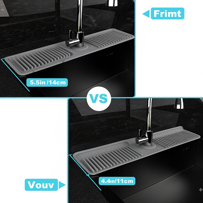 Hopfällbar stänkskyddsmatta för kranen – håller bänken torr
