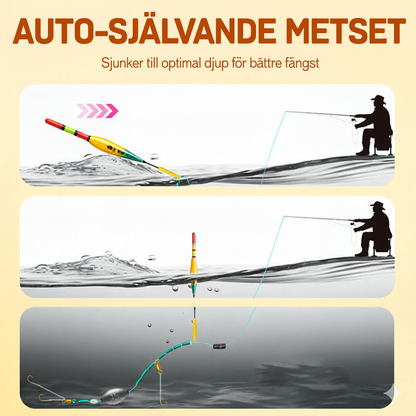 Färdigmonterad fiskelina (100 m) med flöte