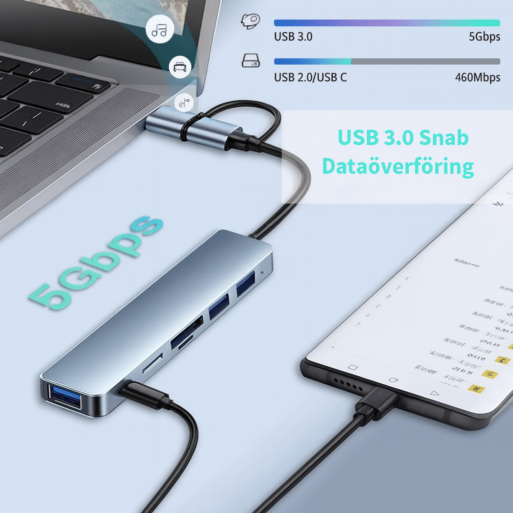 8-i-2 USB-hubb