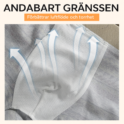 Andningsbara boxershorts för herr med geometriskt mönster – 1 set (3 st)