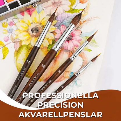 Professionella Precision Akvarellpenslar | 4 Stycken