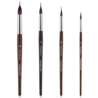 Professionella Precision Akvarellpenslar | 4 Stycken