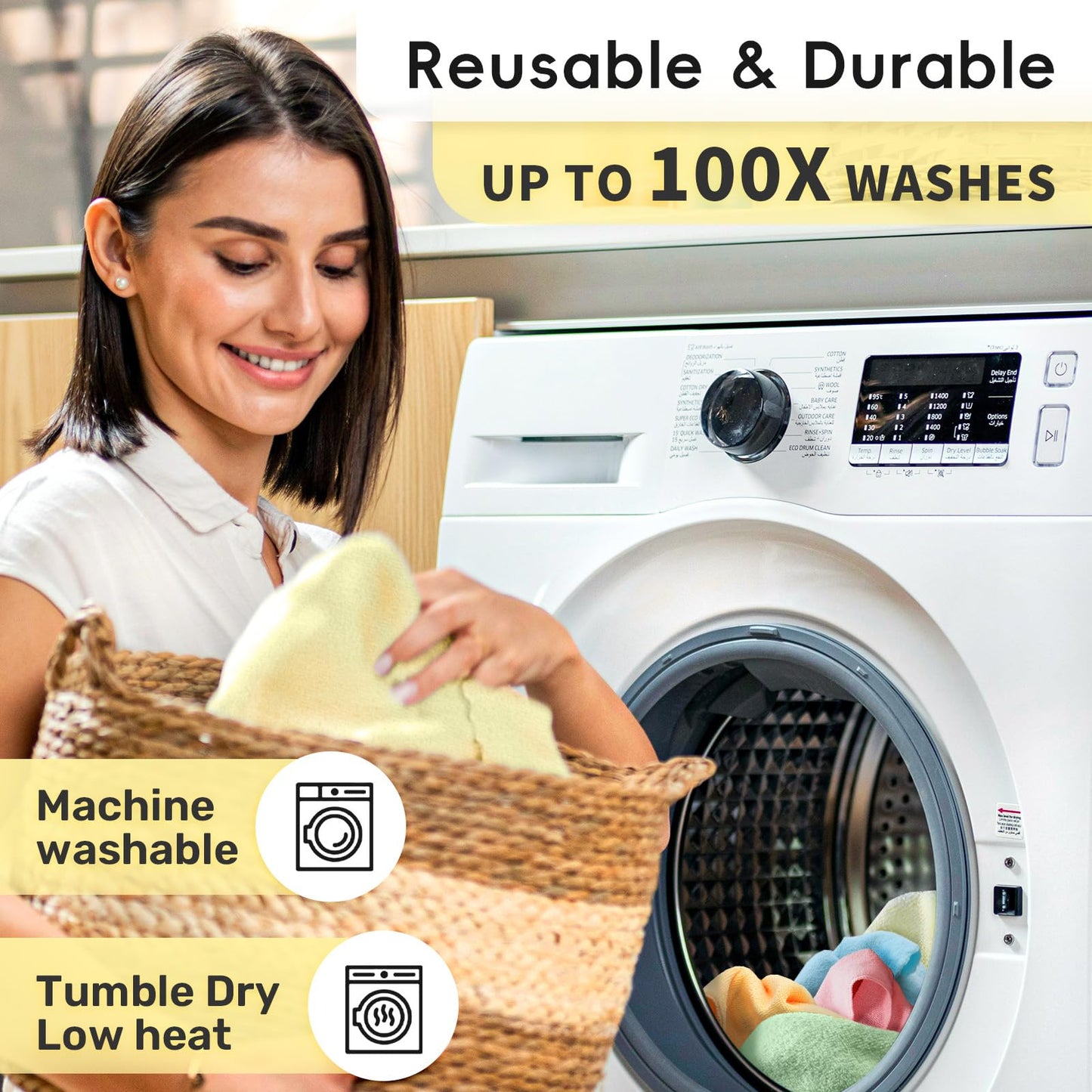 Återanvändningsbart mikrofiber kökspapper