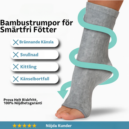 Bambustrumpor för smärtfria fötter