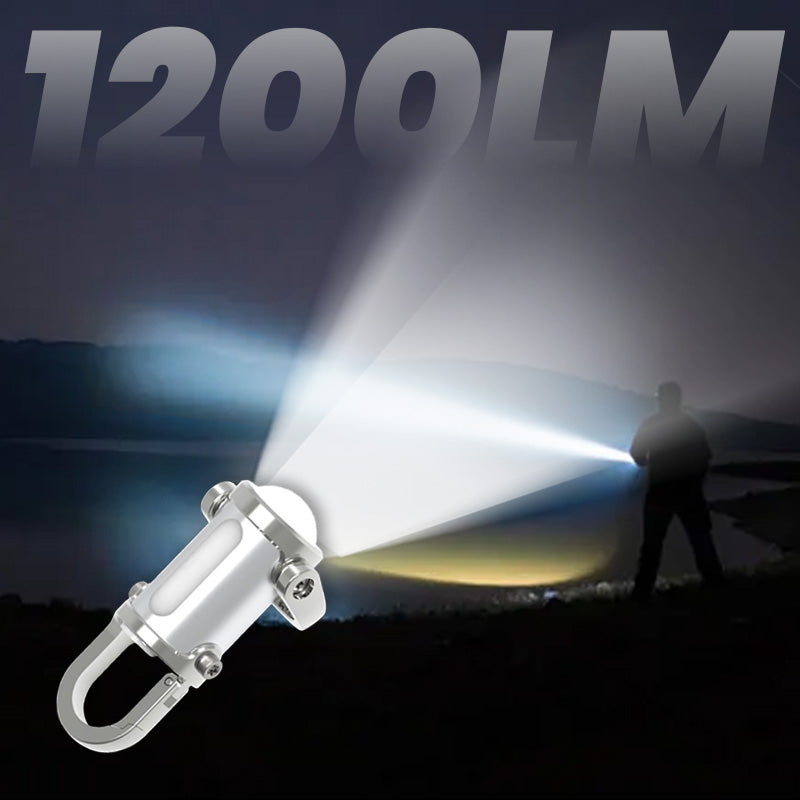 1200LM mini ficklampa med nyckelring – superljus & vattentät