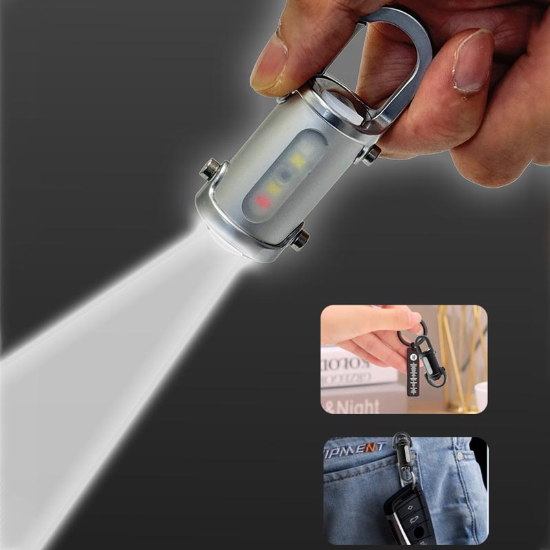 1200LM mini ficklampa med nyckelring – superljus & vattentät