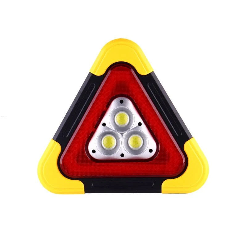 2-i-1 LED-varningstriangel med solenergi