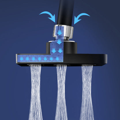 Flexibelt fyrkantigt duschhuvud – 360° justerbart