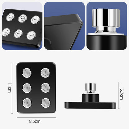 Flexibelt fyrkantigt duschhuvud – 360° justerbart