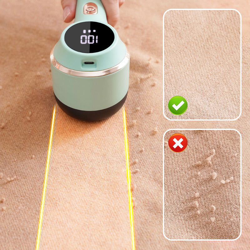 Kraftfull luddborttagare med digital display och 3 lägen